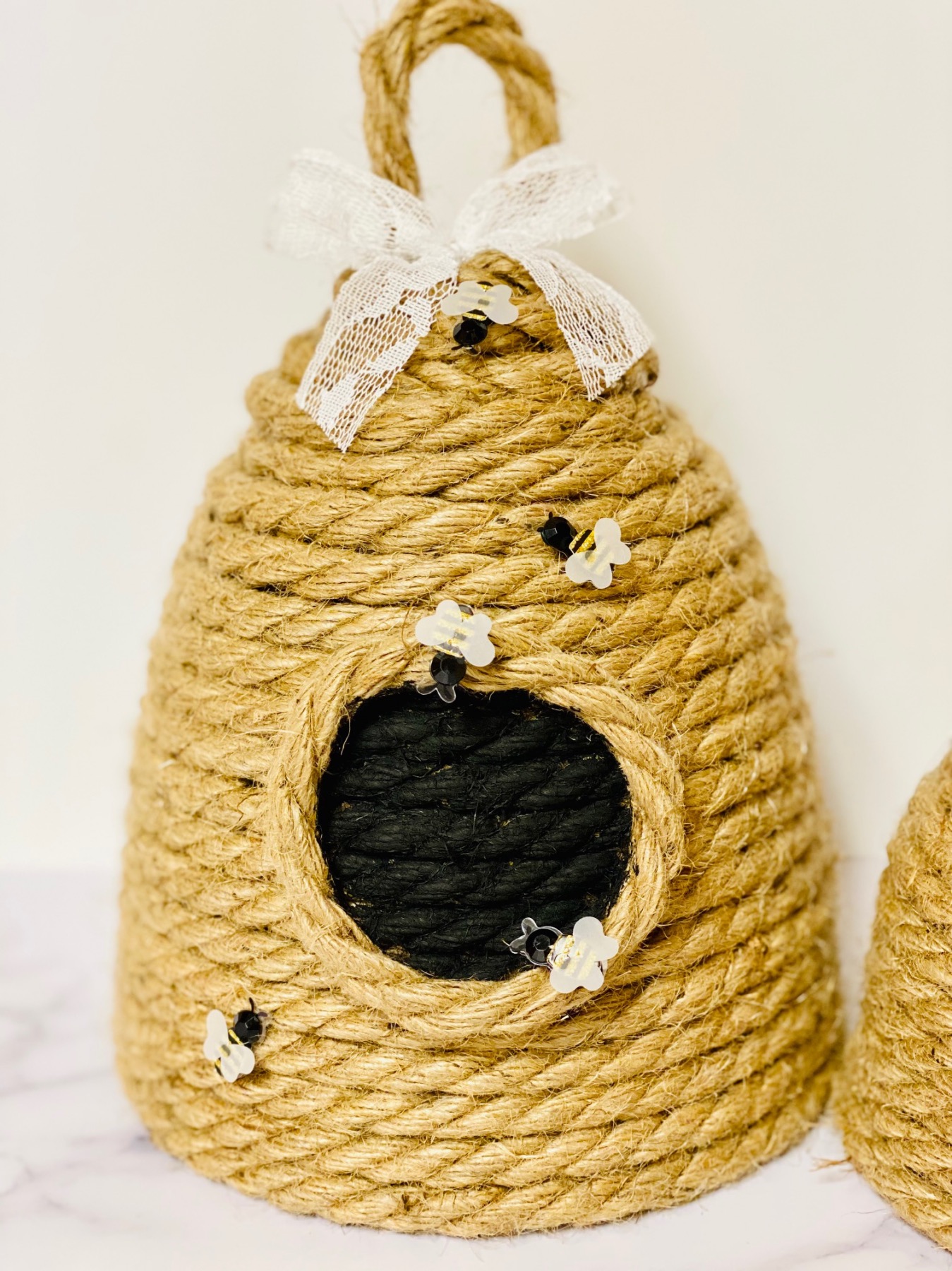 finished rope beehive decoration tutorial pop shop america