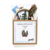 a frame camping cross stitch in a box