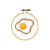 fried egg cross stitch kit pop shop america