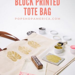 how to make a block printed tote bag tutorial pop shop america