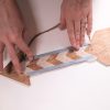 taped chevron on a wood arrow diy tutorial square