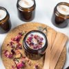 candle making kit wood wicks amber glass jars