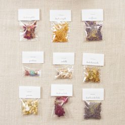 dried flowers and petals travel candle making kit