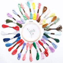 embroidery floss in rainbow of colors