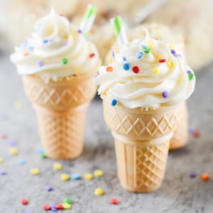 rainbow sprinkled ice cream cone cupcakes recipe square