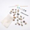 supplies to make a rock domino set with acrylic paint