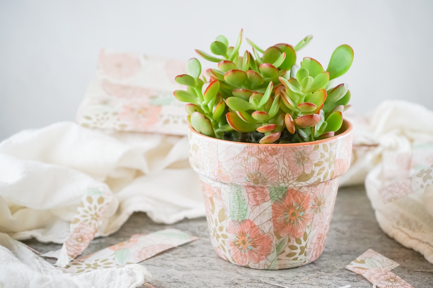 diy decoupage planter pot pop shop america craft tutorial