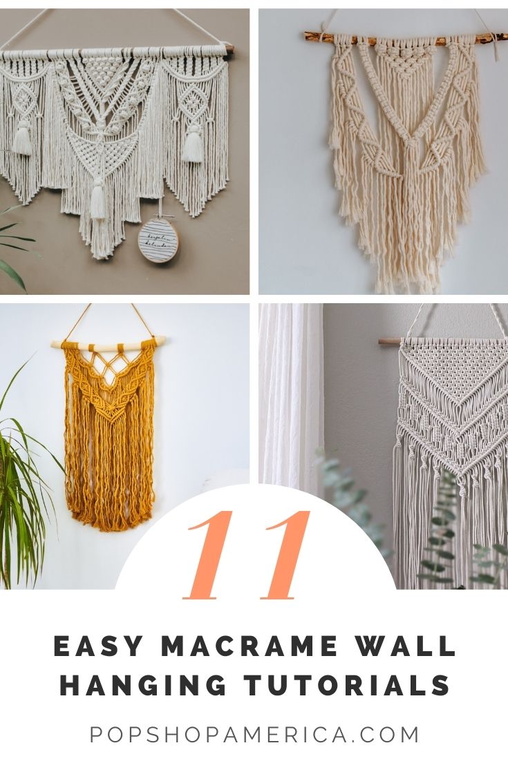 Macramé Wall Hanging Patterns: 20 Ideas for Beginners with HD Illustrations  to Create Wall Hanging Models to Decorate Your Home & Garden (Basic Knots