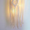 bottom of the macrame wall hanging finished
