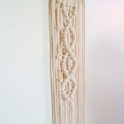 finished side of the macrame wall hanging