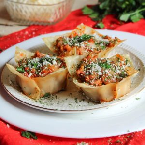 easy to make lasagne cups recipe with meat square