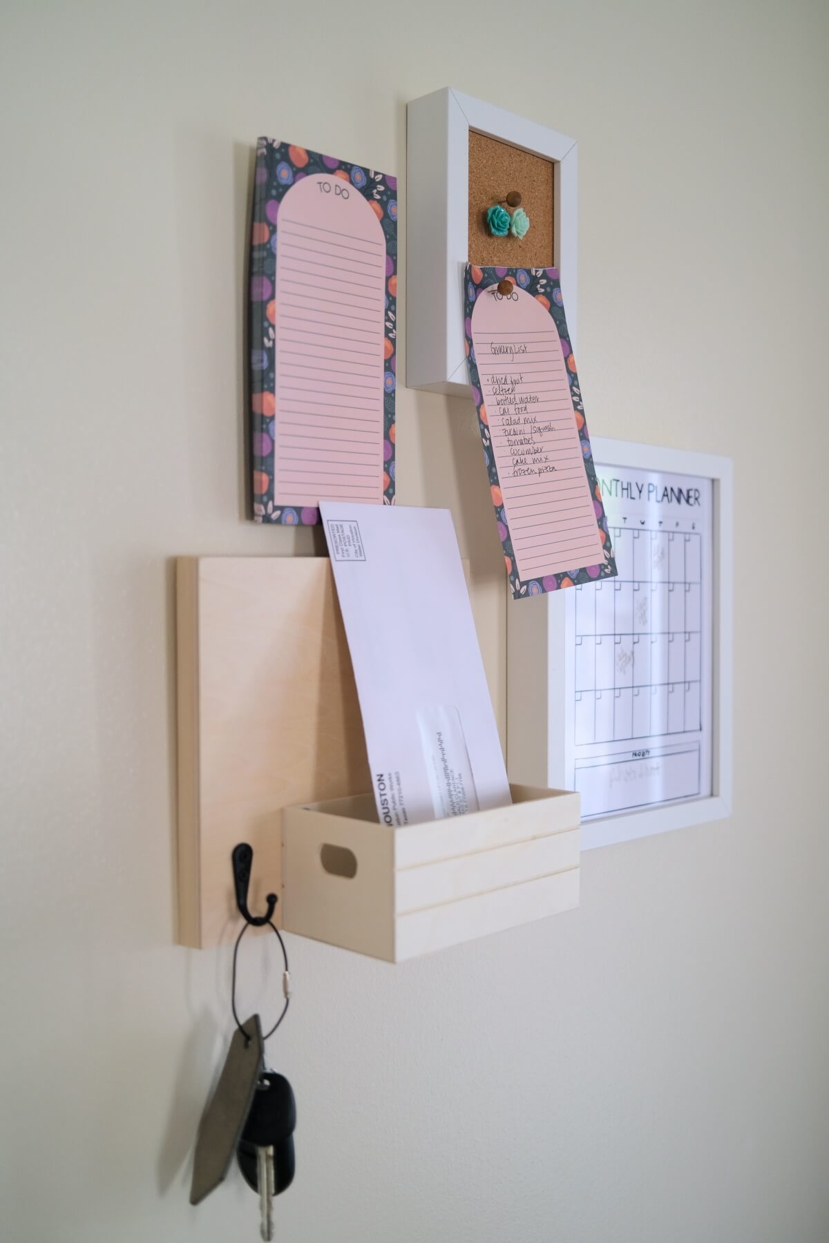 how to make a diy command center gallery wall