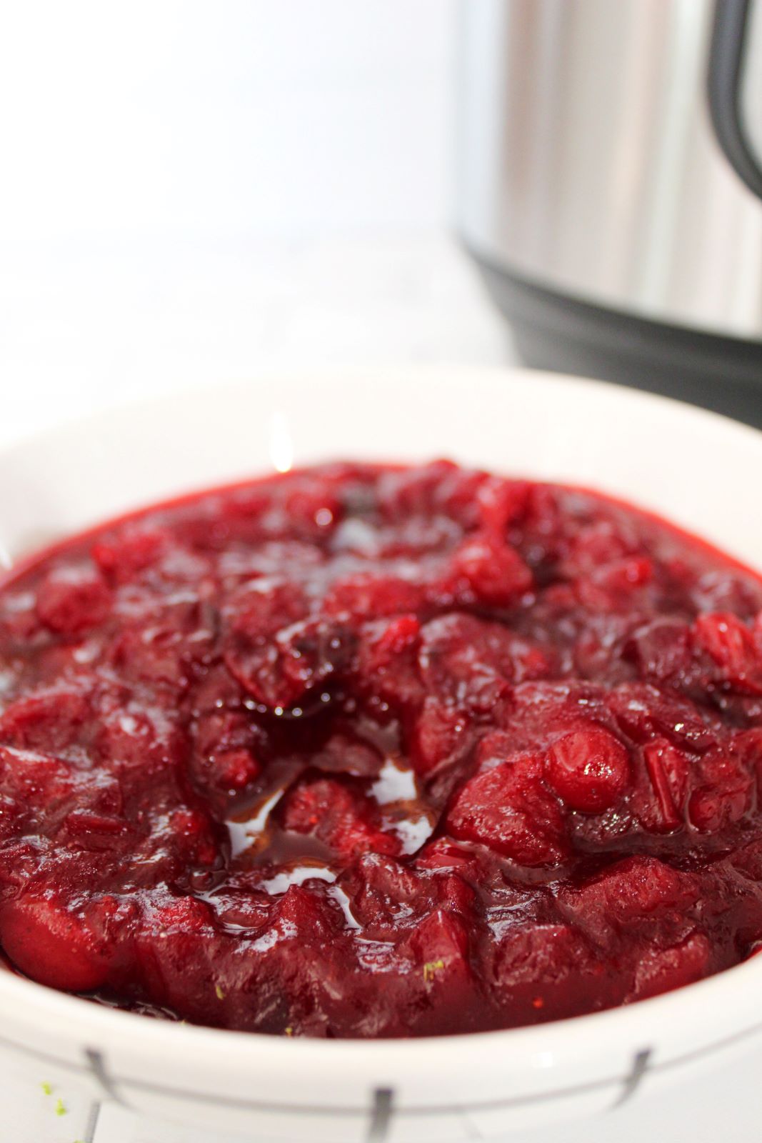 closeup instant pot cranberry sauce 1