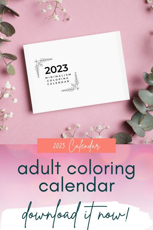 2023 Boho Coloring Calendar Freebie