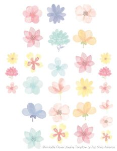 DIY Shrinky Dink Jewelry with a Free Flower Template