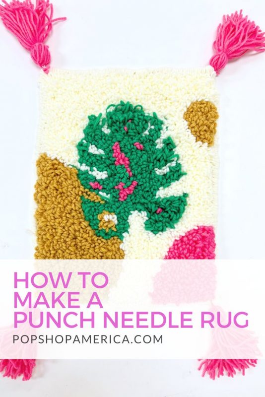 how to make a punch needle rug feature