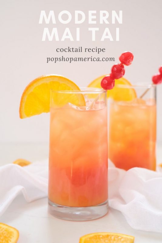 modern mai tai tiki cocktail recipe