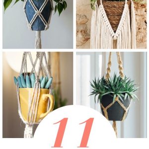 11 macrame hanging planter tutorials pop shop america