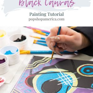 abstract art black canvas painting tutorial