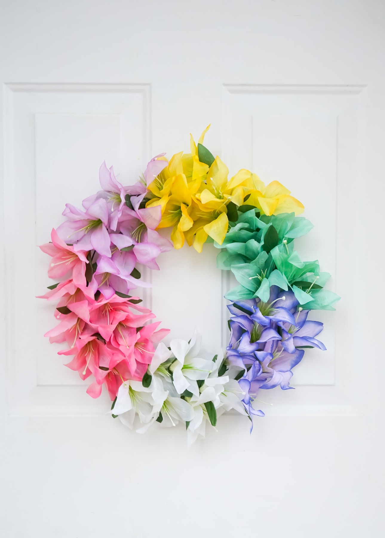 craft tutorial for a spring lily wreath