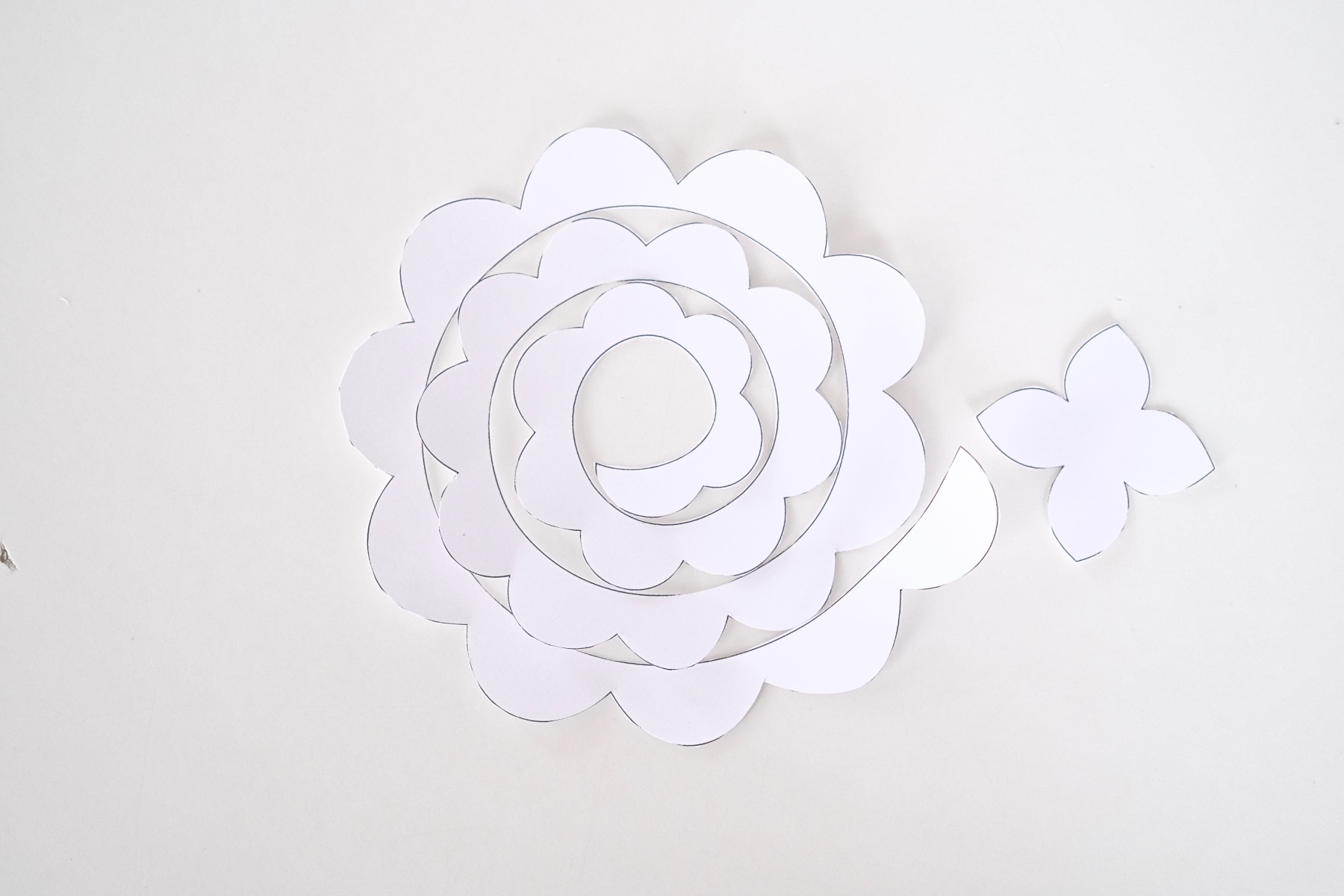 cut felt flower making template