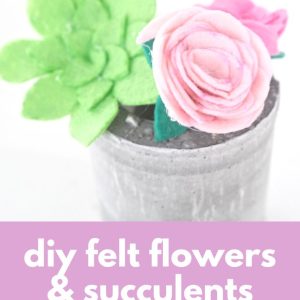 diy felt flowers and succulents feature