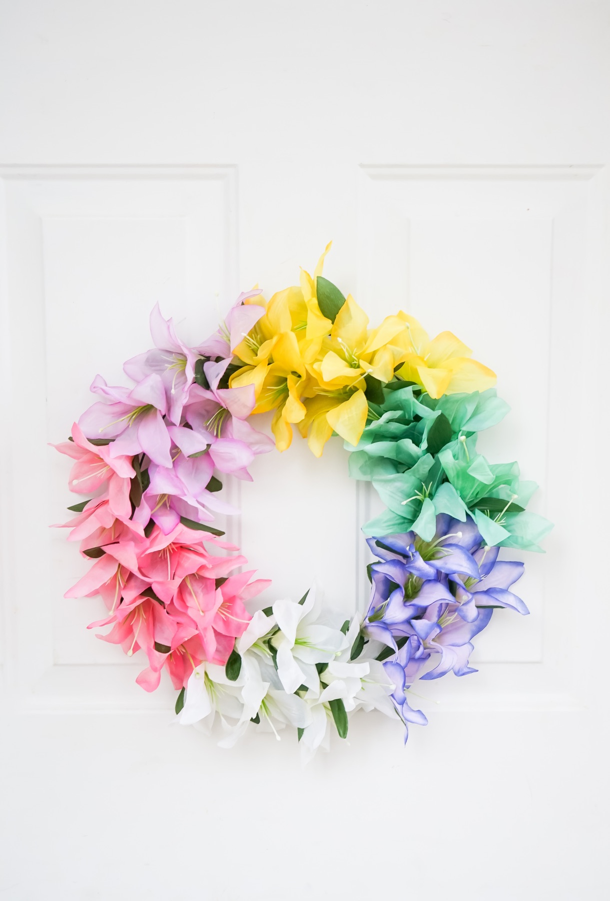 DIY Spring Lily Flower Wreath