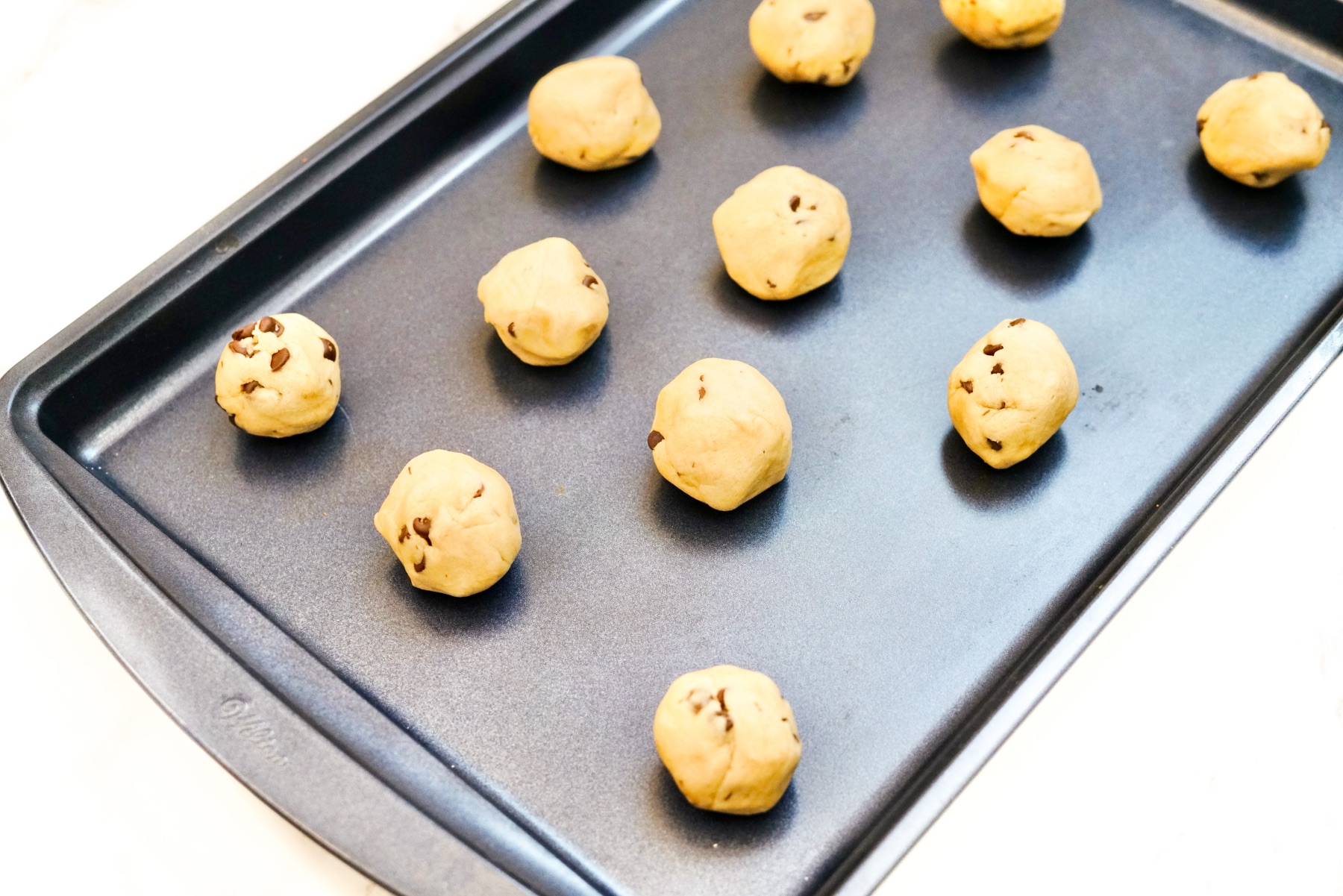 place the dough on a cookie sheet