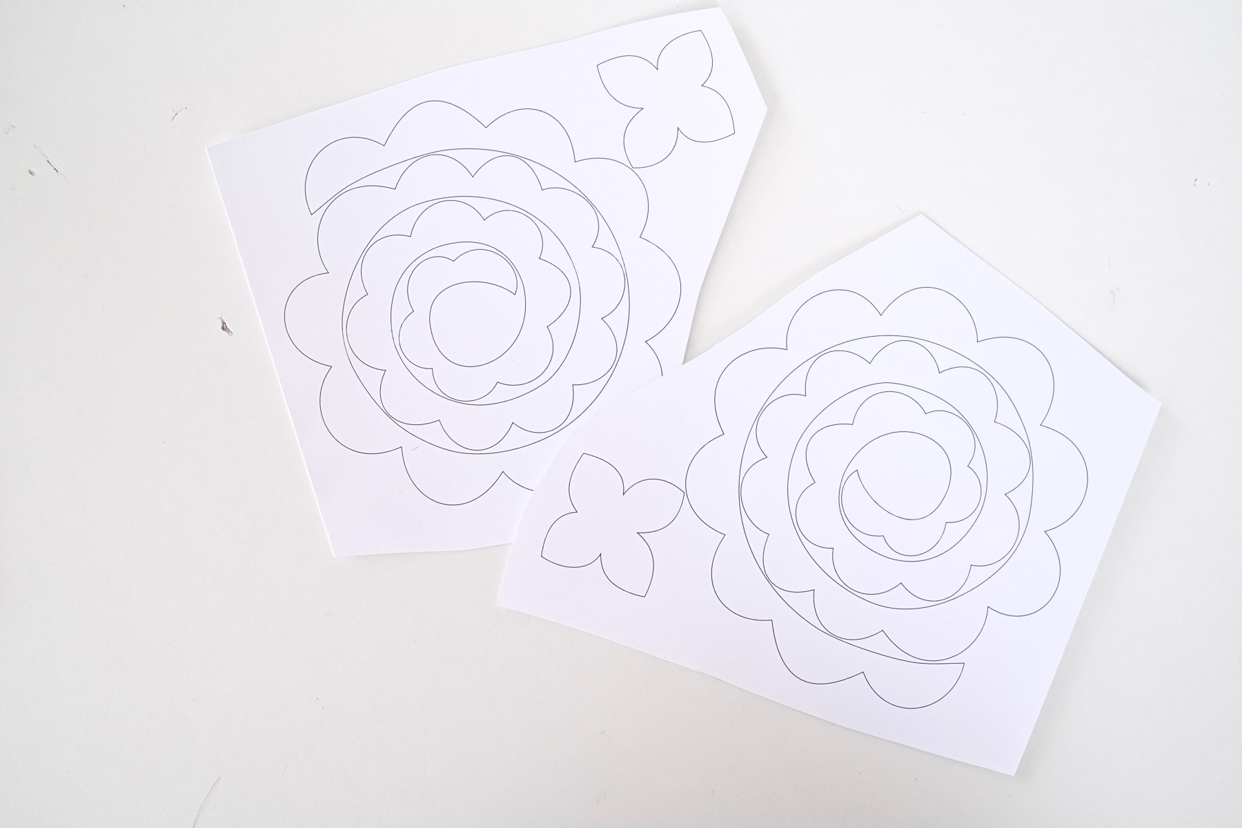 printable flower template cut out