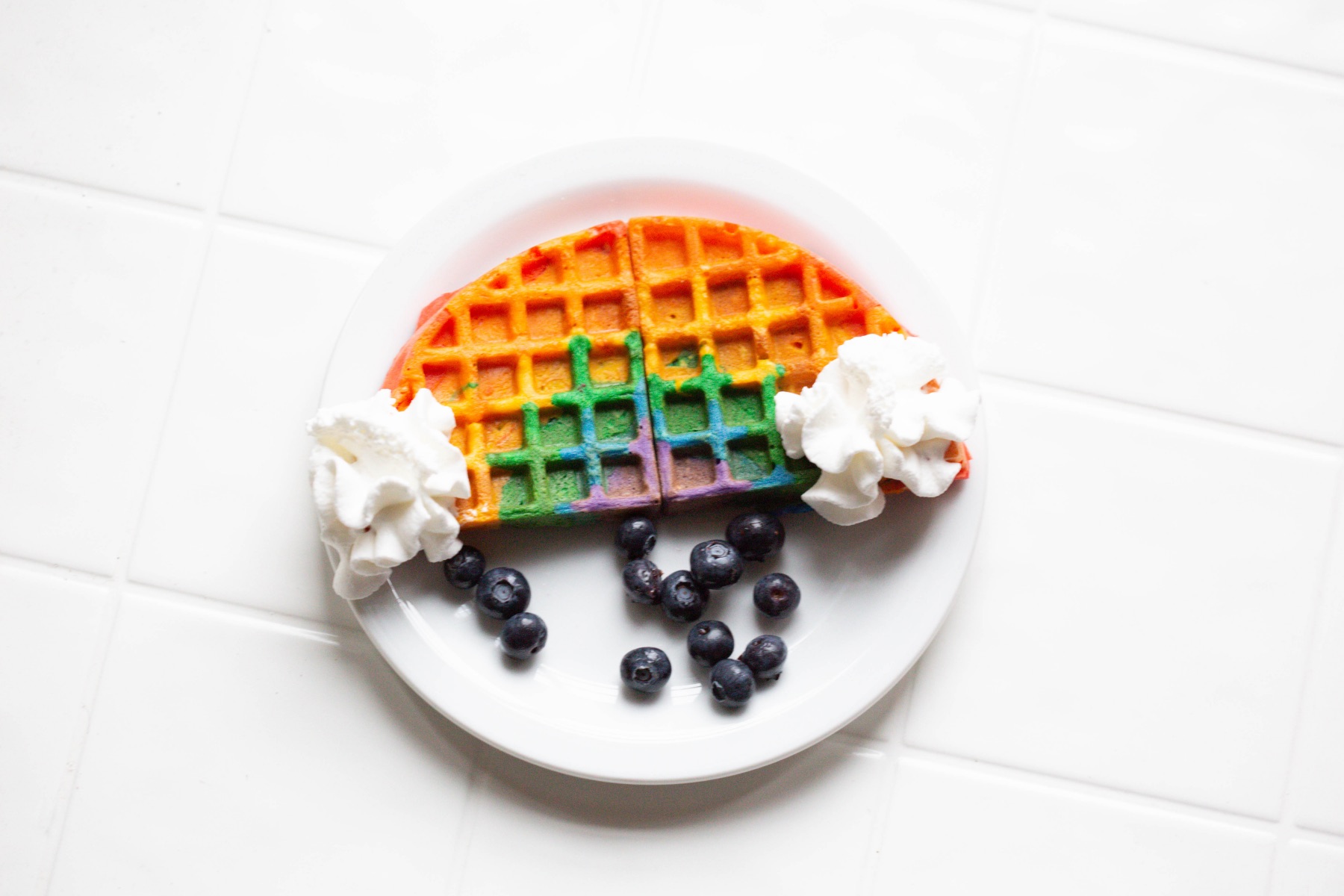finished rainbow waffles recipe pop shop america