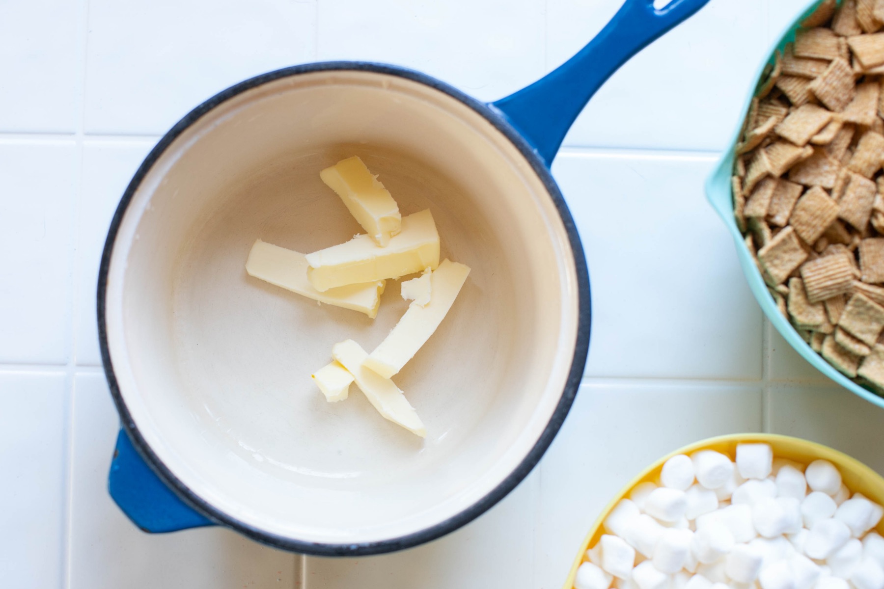 melt butter for marshmallow treats