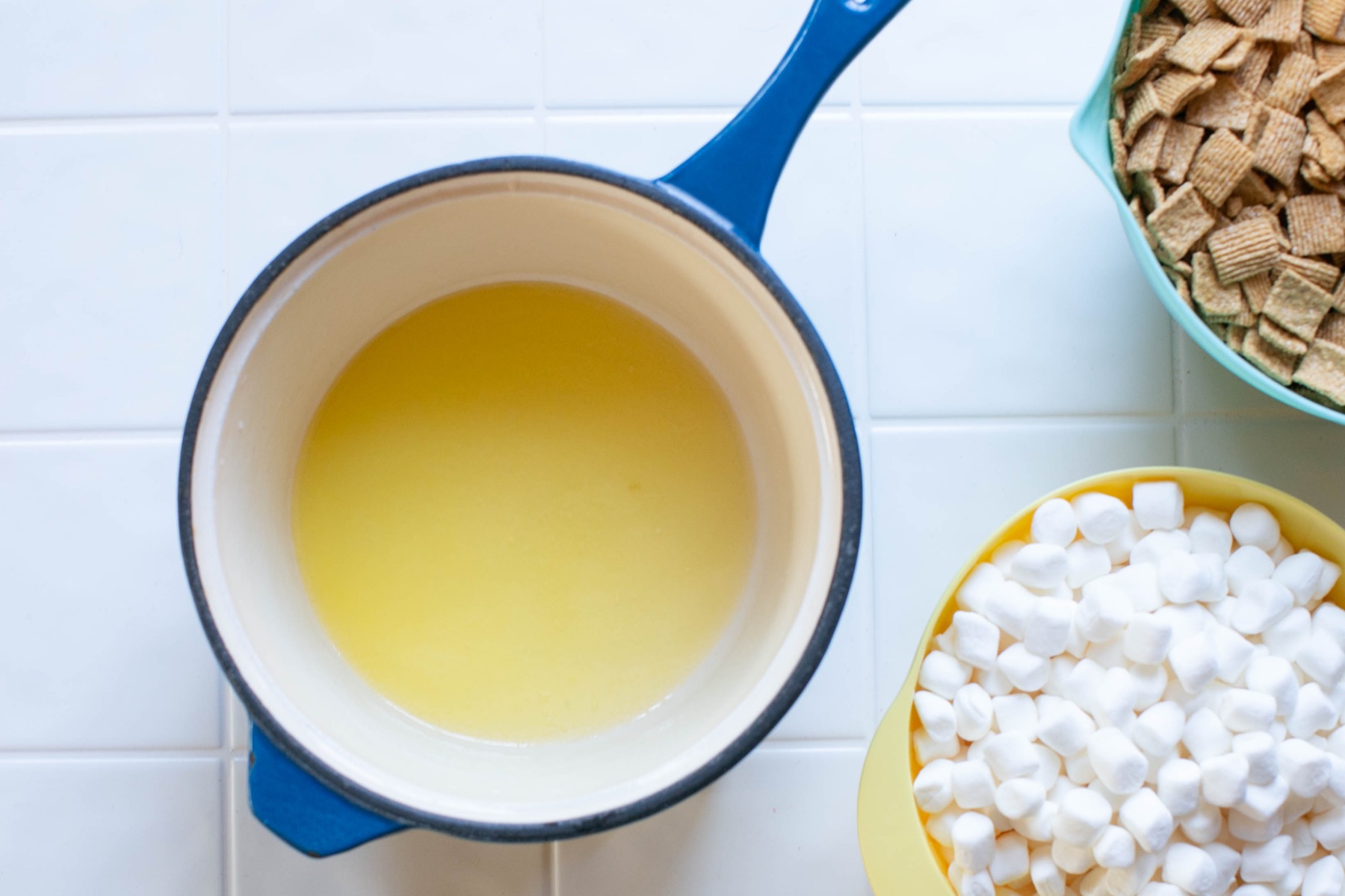 melted butter for marshmallow crispy treats