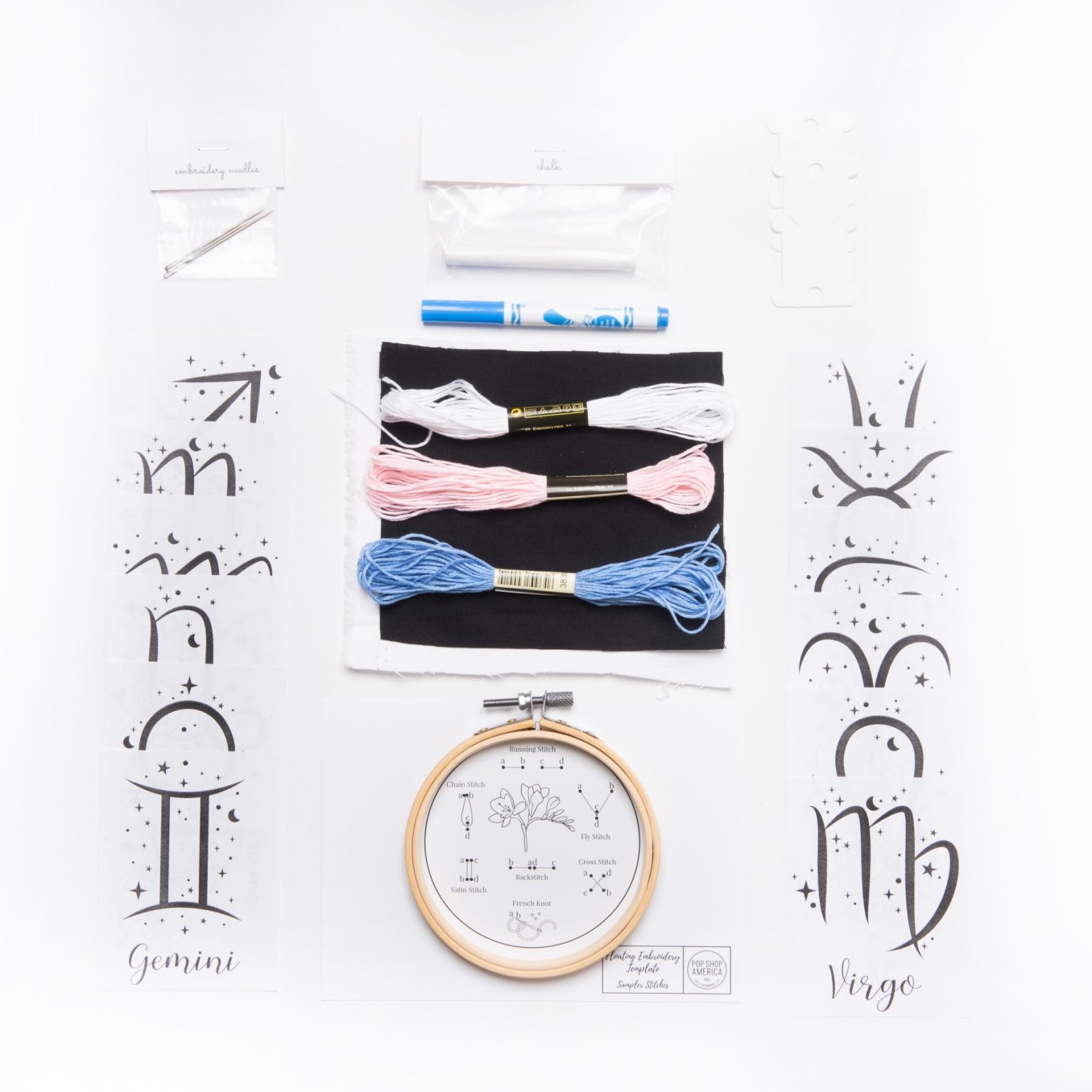 DIY Kit, Astrology Zodiac Embroidery Kit