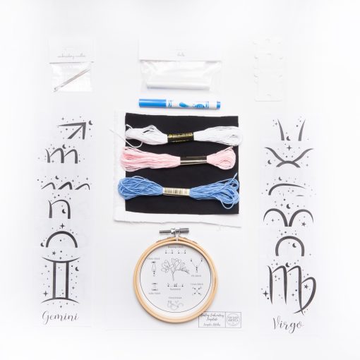 Zodiac Embroidery Kit craft supply kit