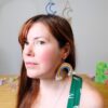 brittany with macrame rainbow earrings diy