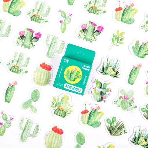 cactus and succulents sticker set planner
