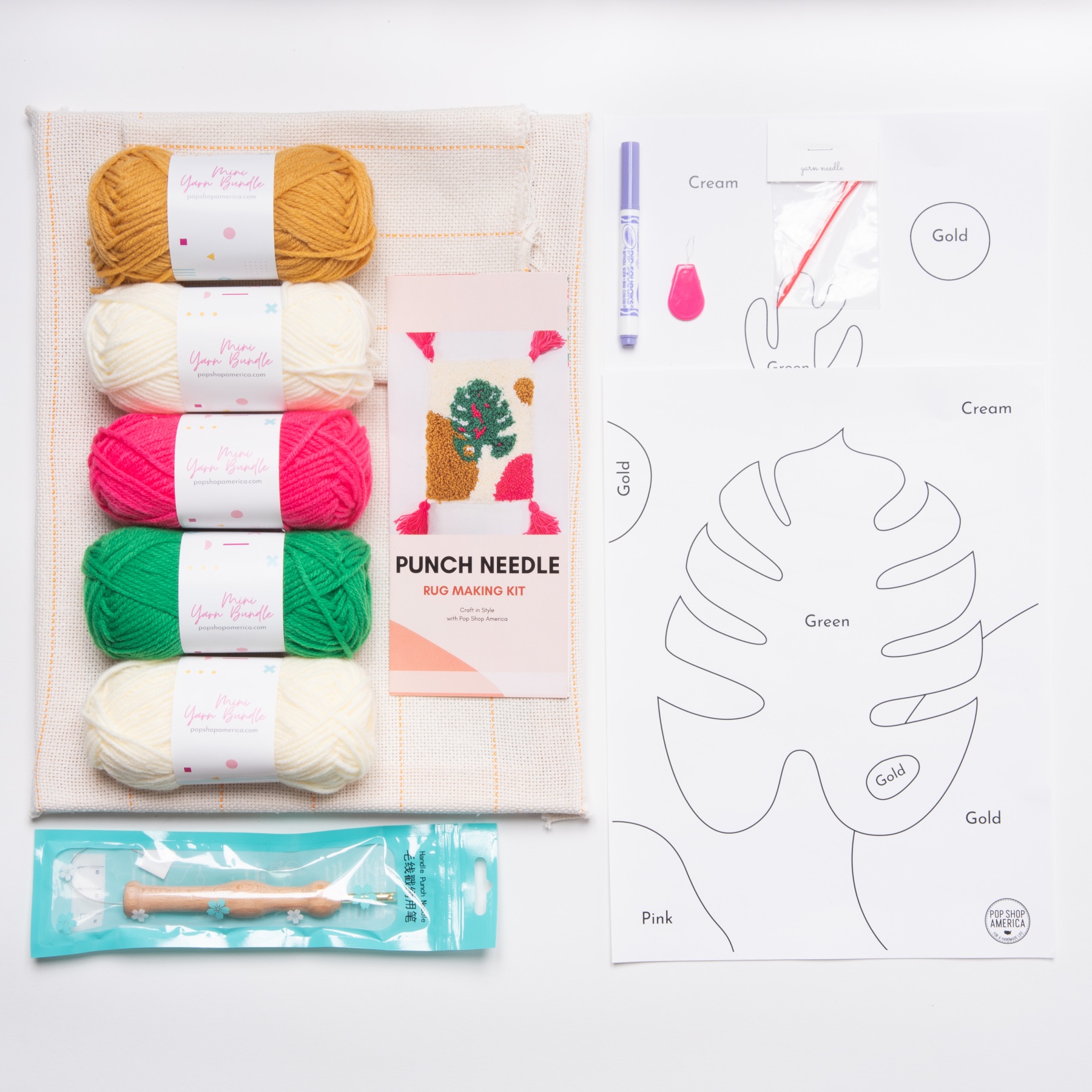  Punch Needle Mini Bundle by I HEART KITS - Includes