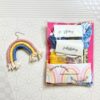 rainbow macrame earrings with craft kit
