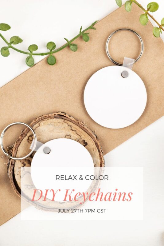 diy keychains relax and color event
