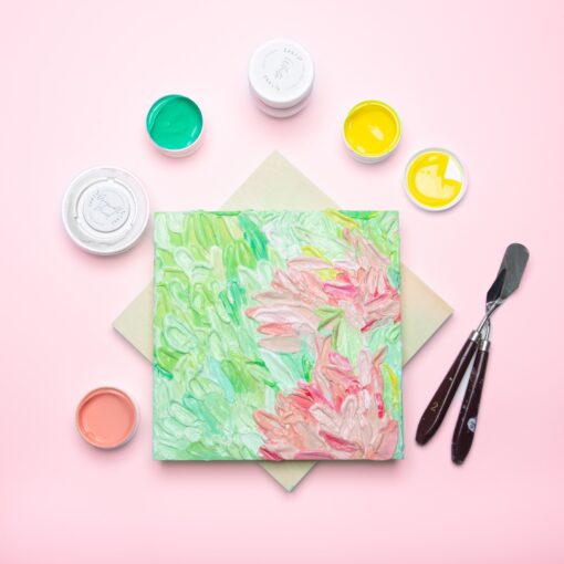 diy textured flower painting kit abstract art