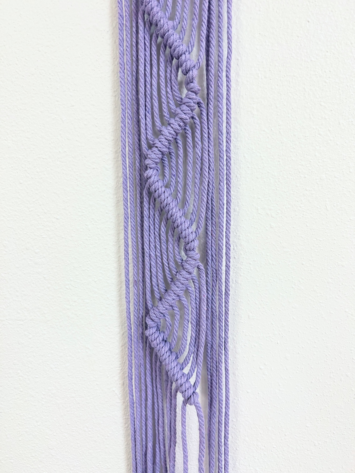 lower half of the star macrame wall hanging