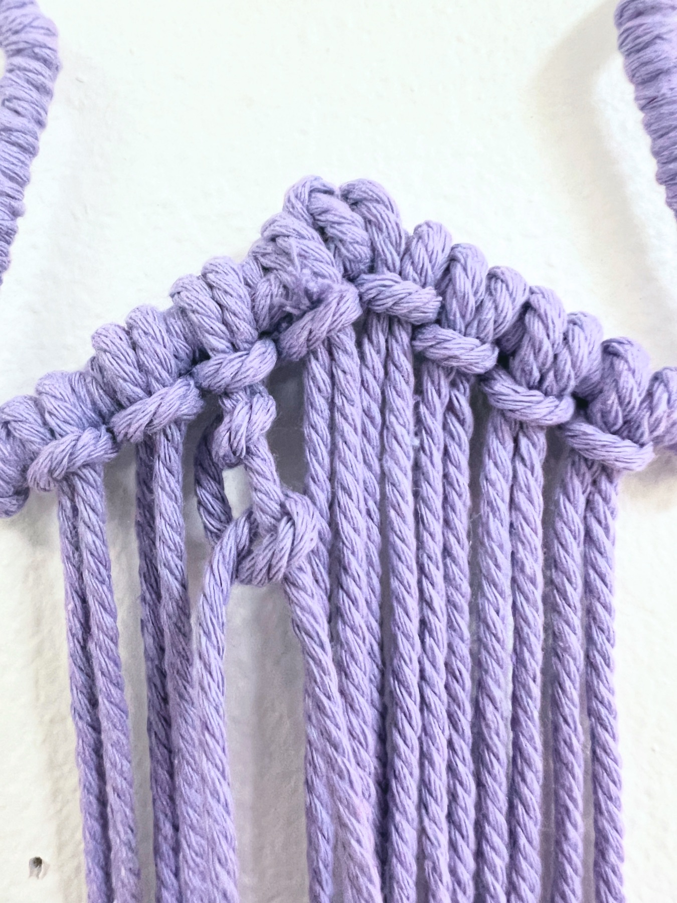 second knot of the double half hitch knots