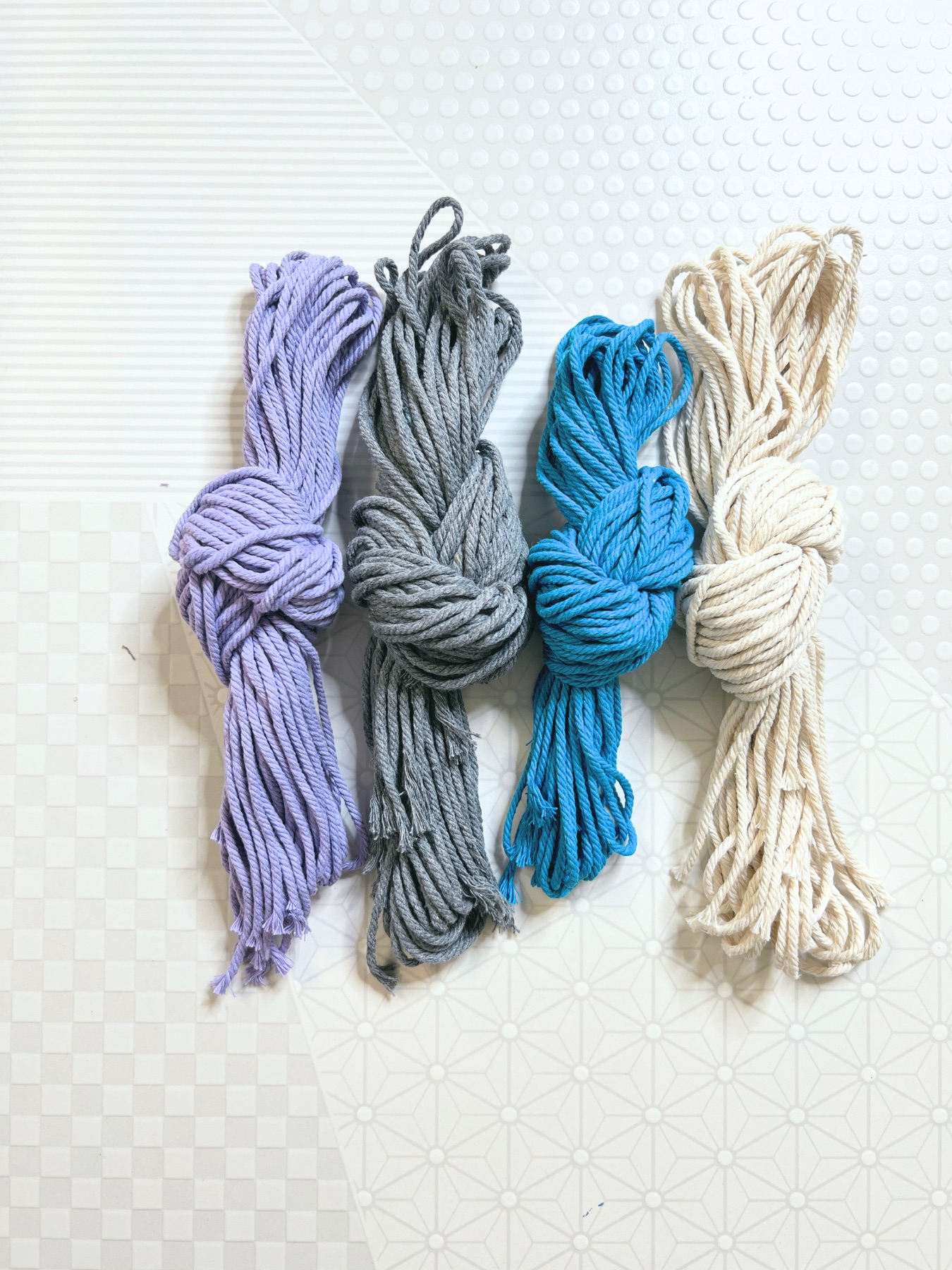 unique colored macrame cord for a star macrame wall hanging