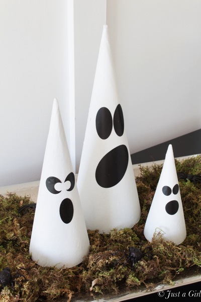 DIY Ghost Cone Decor Craft