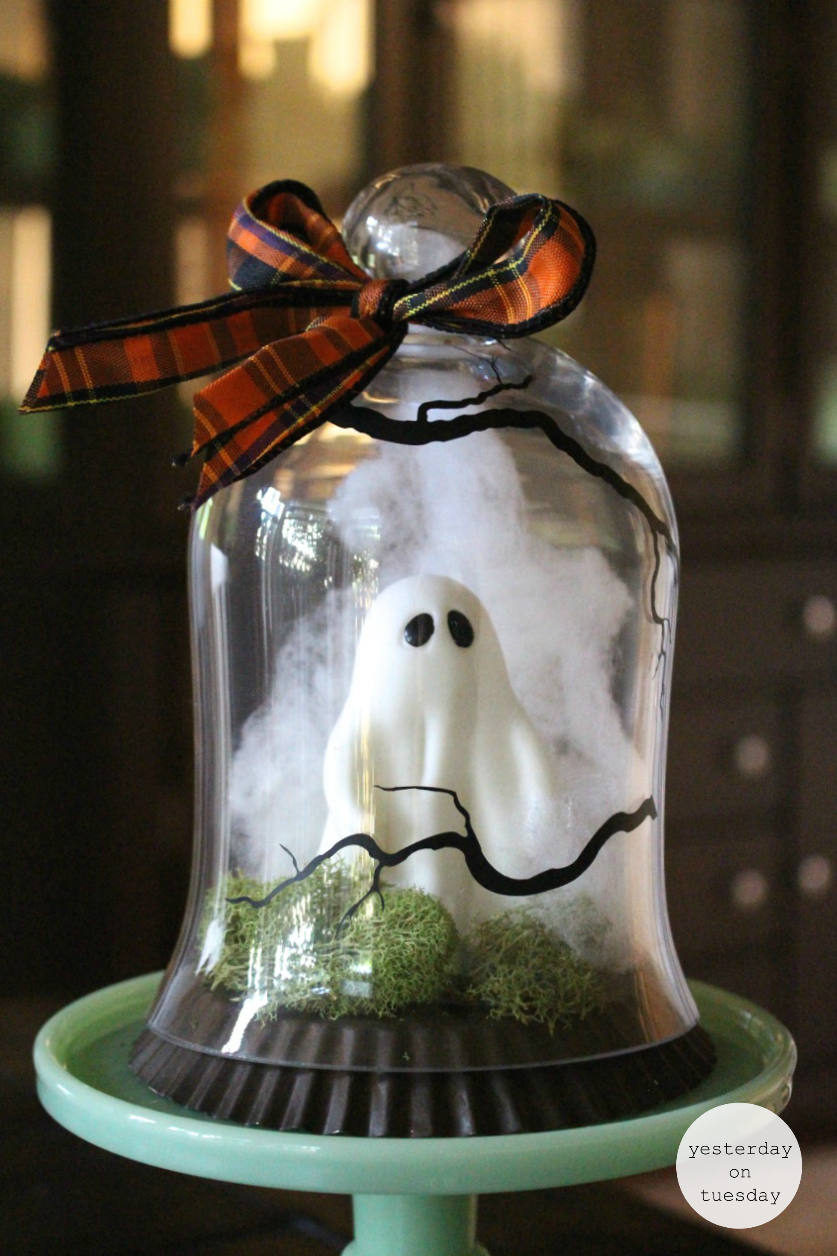 Ghost Under Glass Halloween DIY Decor