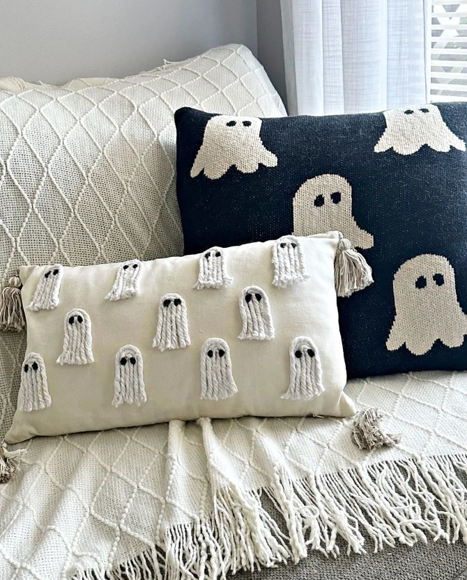 Halloween Ghost Home Good Pillow DIY Dupe
