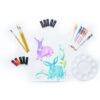 art supplies that are included in the watercolor kit