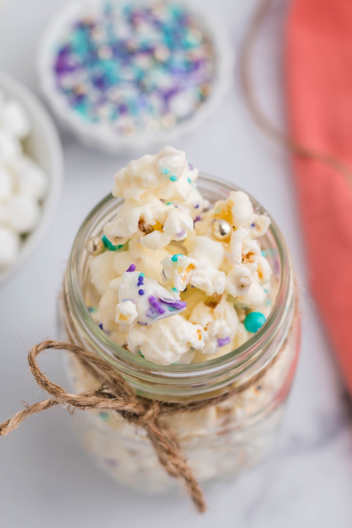 serve the mermaid popcorn in a cute dish