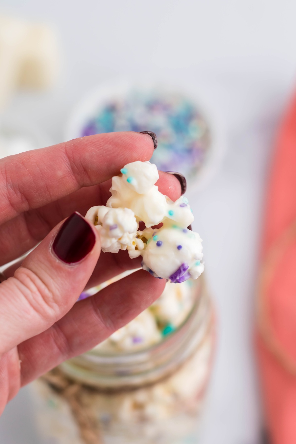 yummy sprinkle dessert popcorn mermaid style